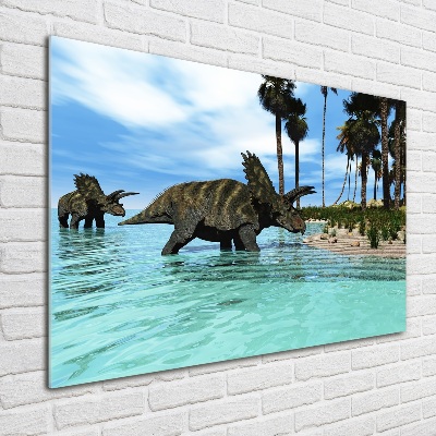 Tableau verre imprimé Dinosaures