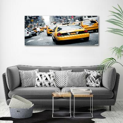 Tableau sur verre Taxis New York USA