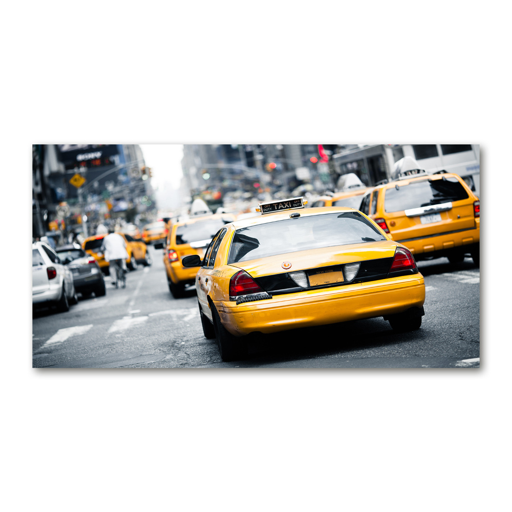 Tableau sur verre Taxis New York USA