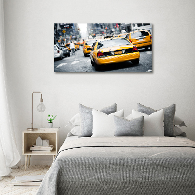 Tableau sur verre Taxis New York USA