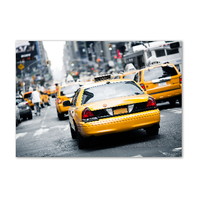 Tableau sur verre Taxis New York USA