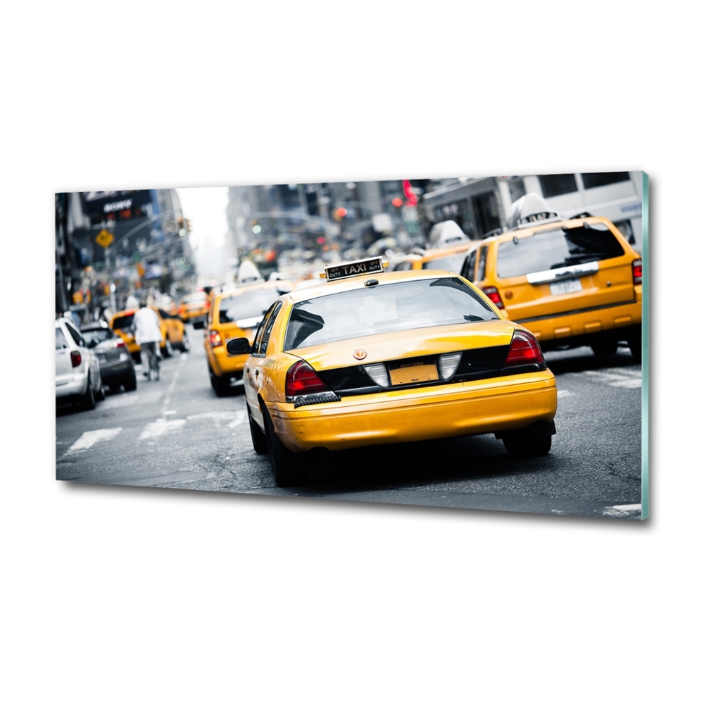 Tableau sur verre Taxis New York USA