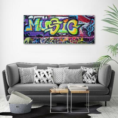 Tableau sur verre Graffiti sur le mur