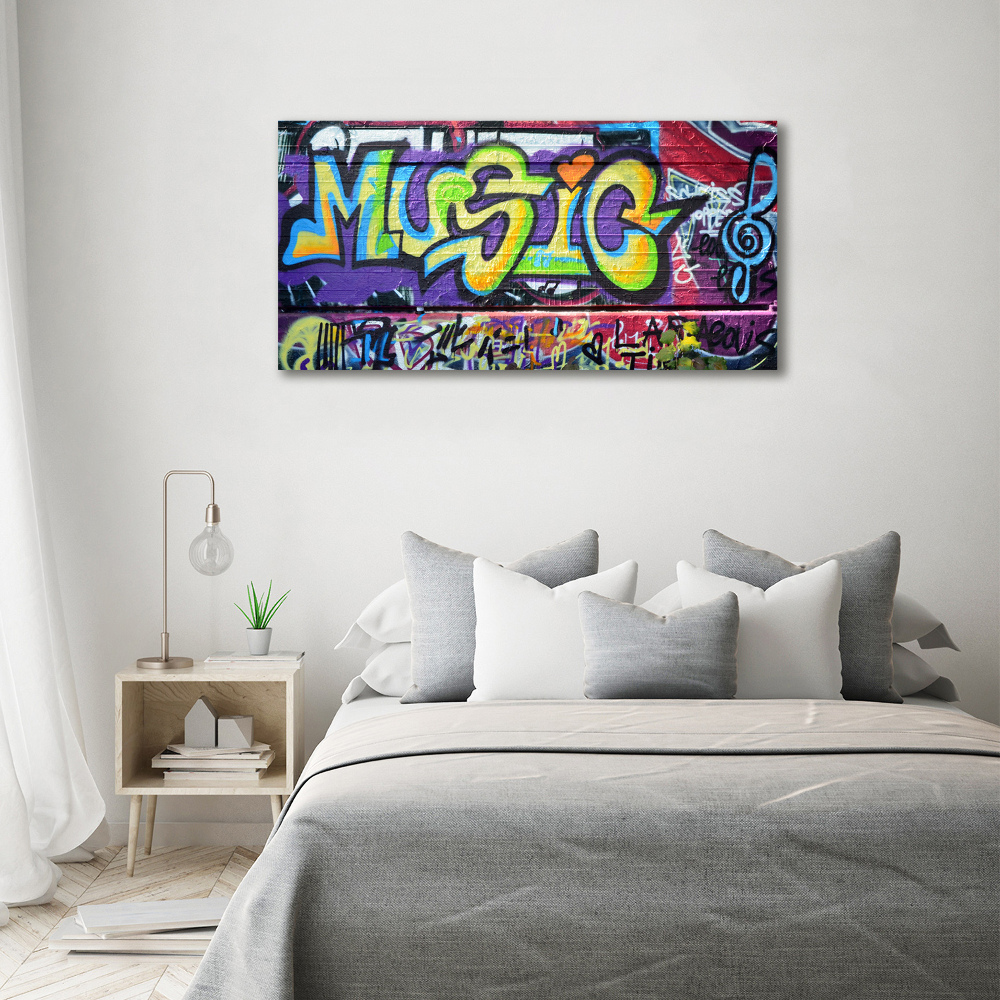 Tableau sur verre Graffiti sur le mur