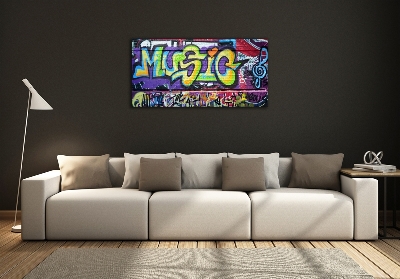 Tableau sur verre Graffiti sur le mur