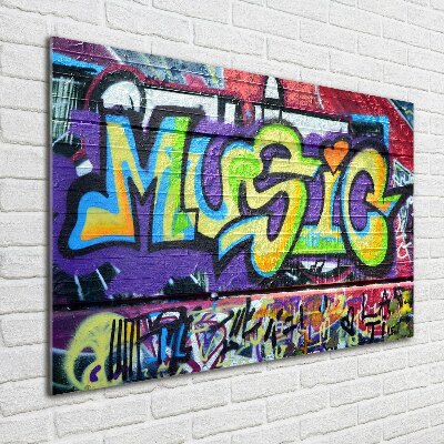 Tableau sur verre Graffiti sur le mur