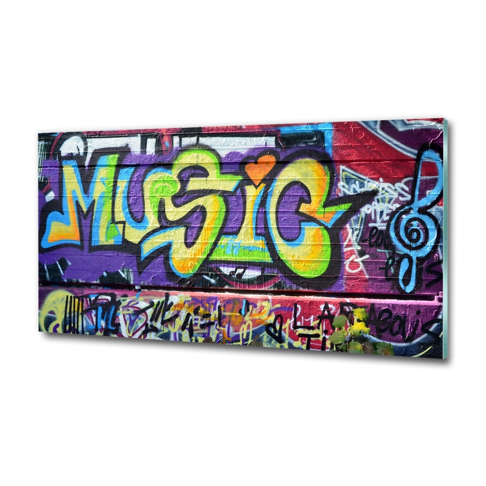 Tableau sur verre Graffiti sur le mur