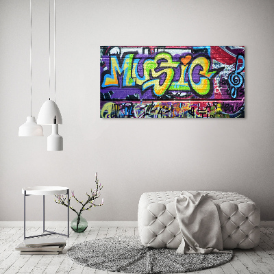 Tableau sur verre Graffiti sur le mur