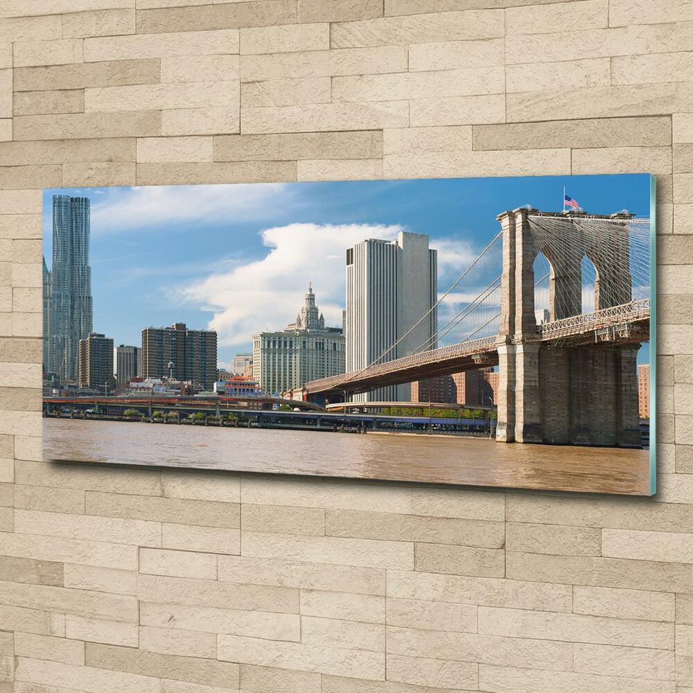 Tableau en verre Pont de Brooklyn New York