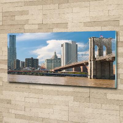 Tableau en verre Pont de Brooklyn New York