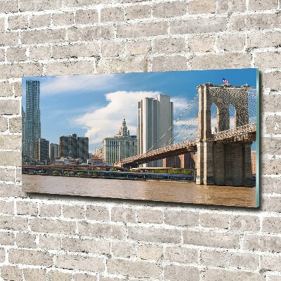 Tableau en verre Pont de Brooklyn New York