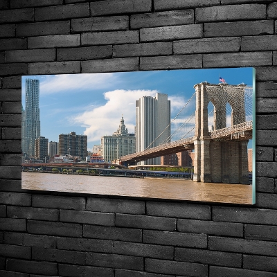 Tableau en verre Pont de Brooklyn New York