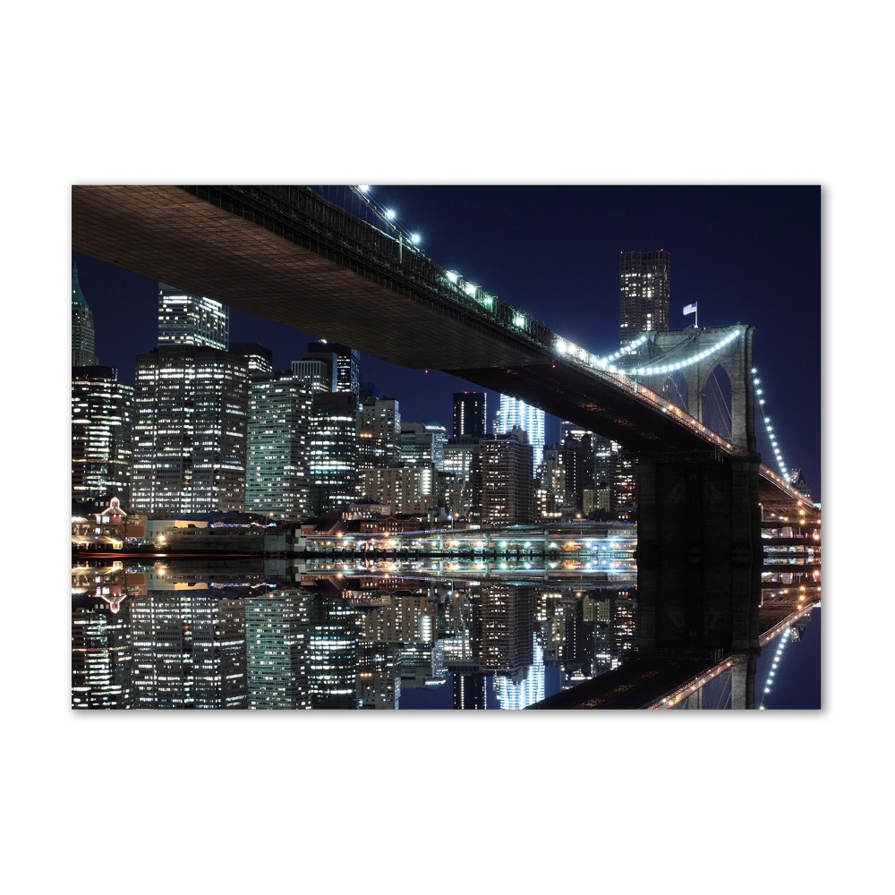 Tableau sur verre Pont de Brooklyn New York