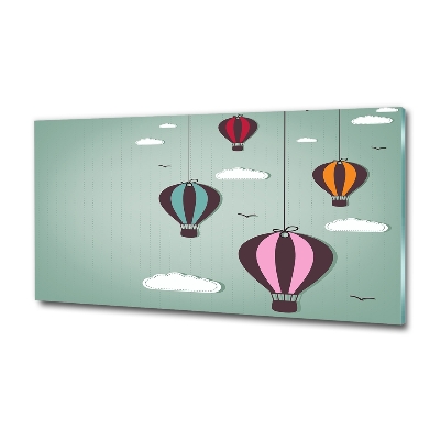 Tableau photo sur verre Ballons volants