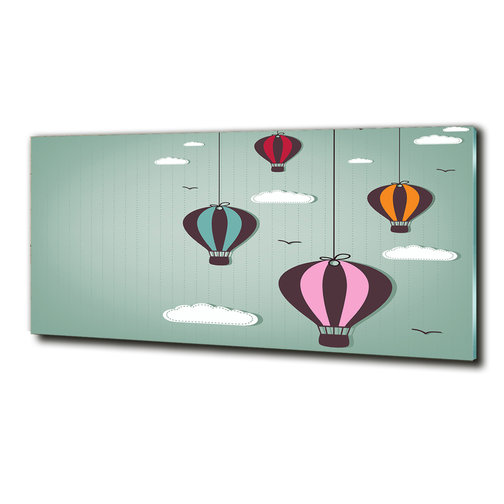 Tableau photo sur verre Ballons volants