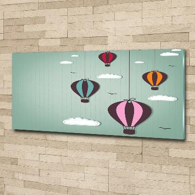 Tableau photo sur verre Ballons volants