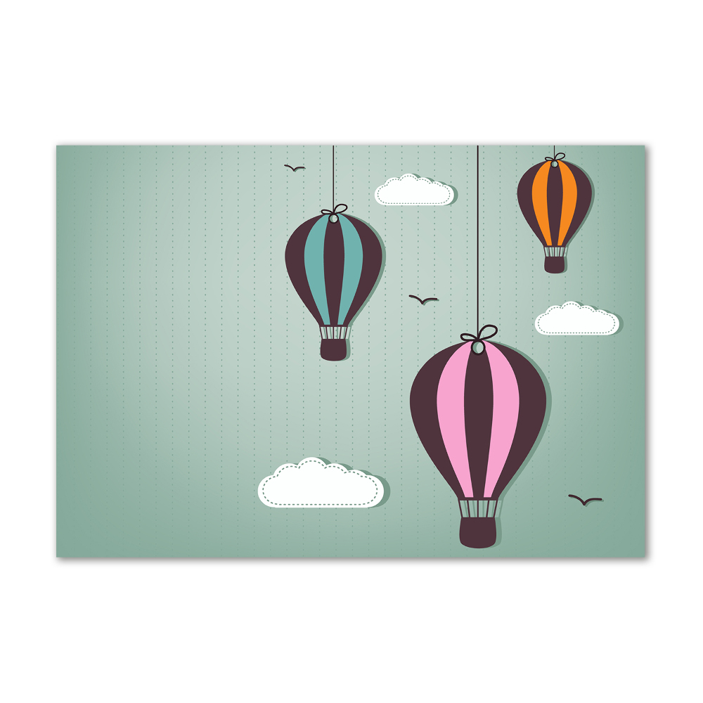 Tableau photo sur verre Ballons volants