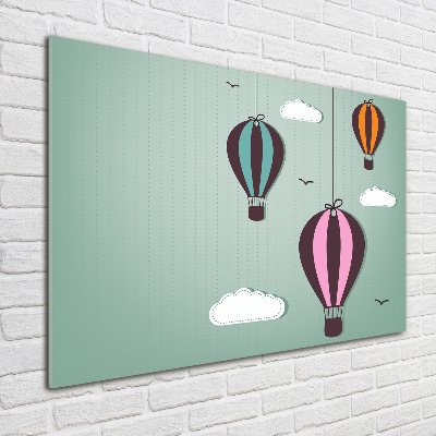 Tableau photo sur verre Ballons volants