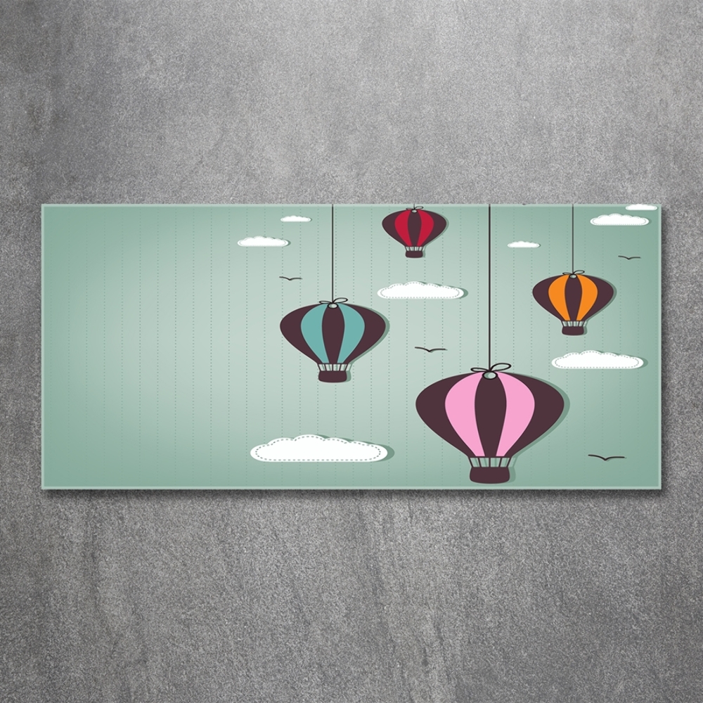 Tableau photo sur verre Ballons volants