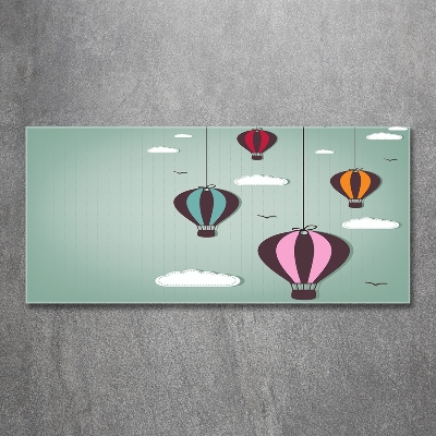 Tableau photo sur verre Ballons volants