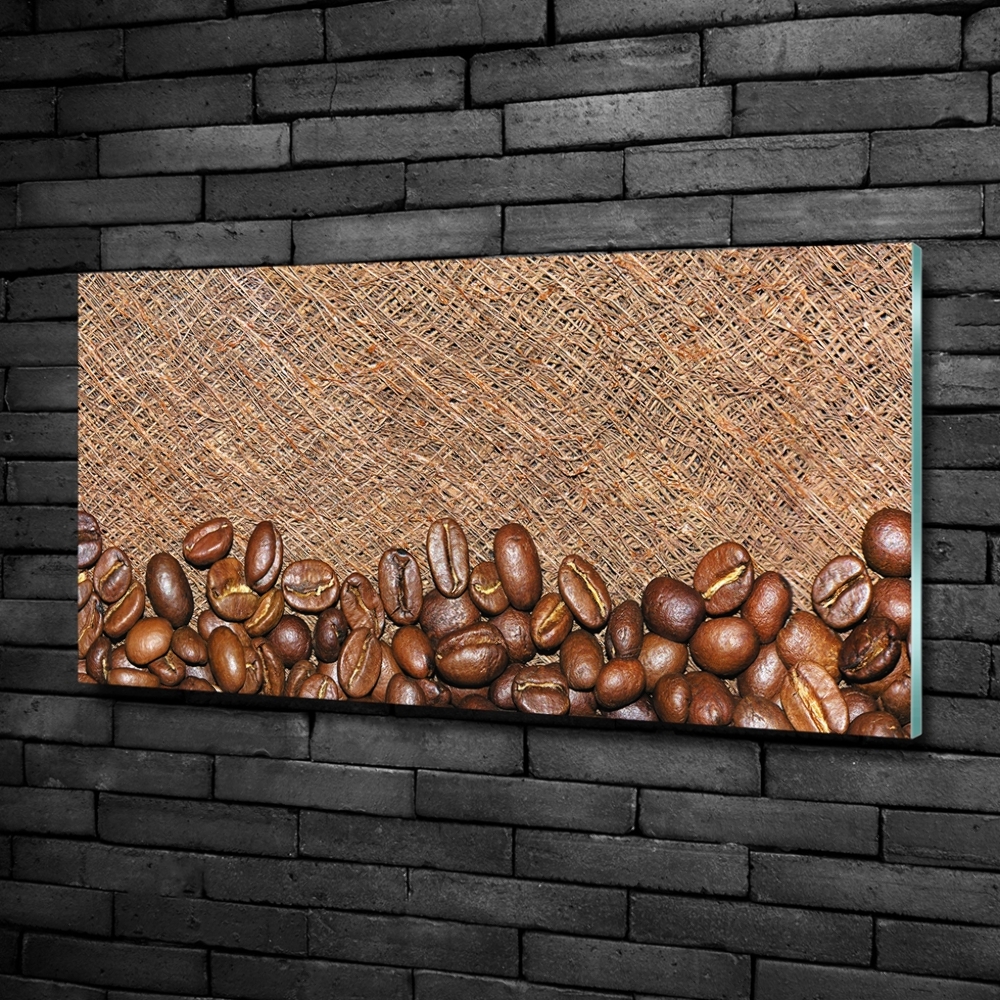 Tableau en verre Les grains de café