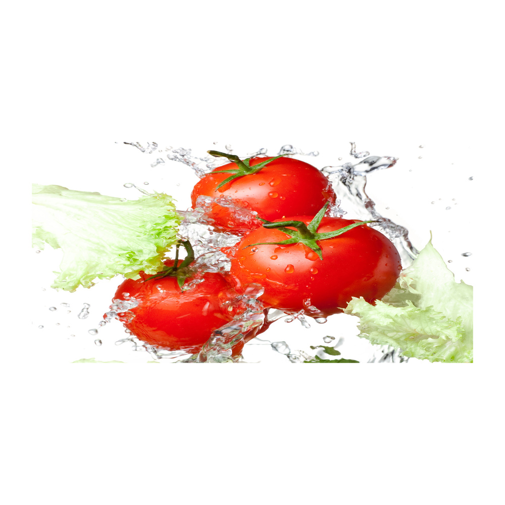 Tableau imprimé sur verre Tomates et laitue