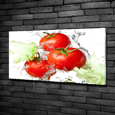 Tableau imprimé sur verre Tomates et laitue