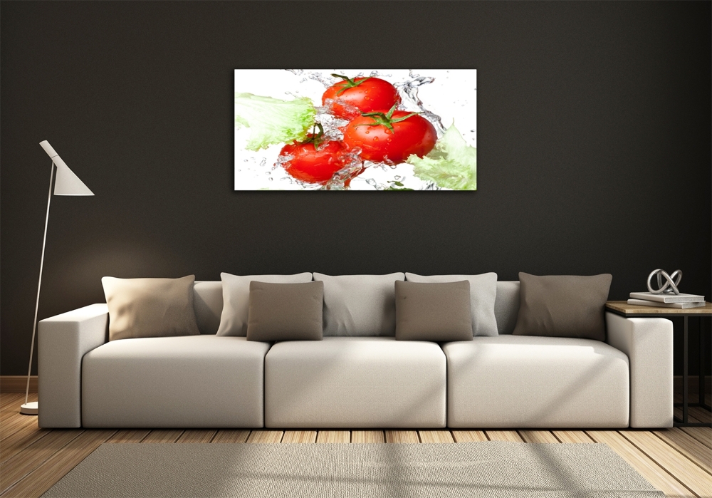 Tableau imprimé sur verre Tomates et laitue