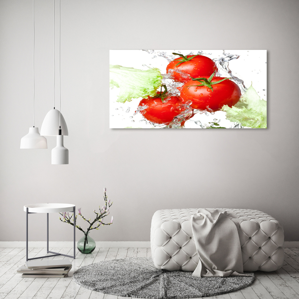 Tableau imprimé sur verre Tomates et laitue