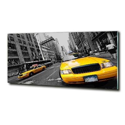 Tableau imprimé sur verre Taxis New York