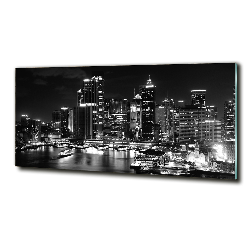 Tableau en verre Sydney la nuit