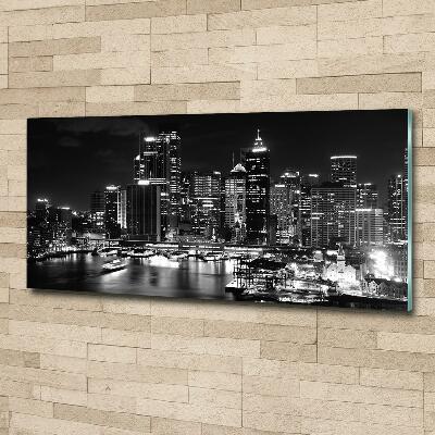 Tableau en verre Sydney la nuit