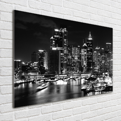 Tableau en verre Sydney la nuit