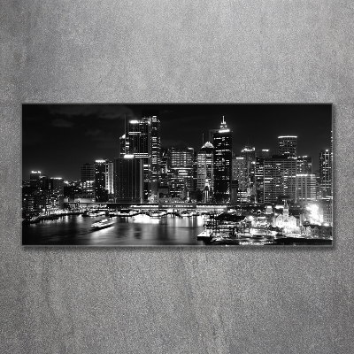 Tableau en verre Sydney la nuit