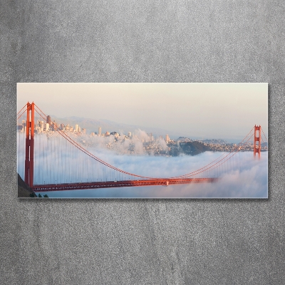 Tableau sur verre Le pont de San Francisco