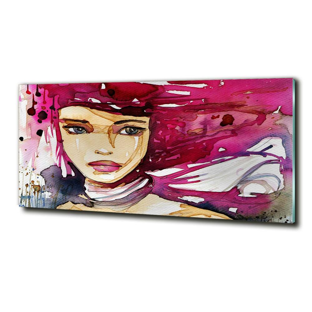 Tableau en verre Abstraction d'une femme