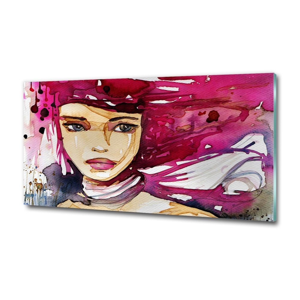 Tableau en verre Abstraction d'une femme