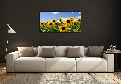 Tableau sur verre Tournesols