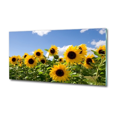 Tableau sur verre Tournesols