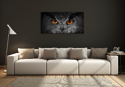 Tableau sur verre Oeil de hibou diabolique