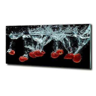 Tableau en verre Fraises sous l'eau