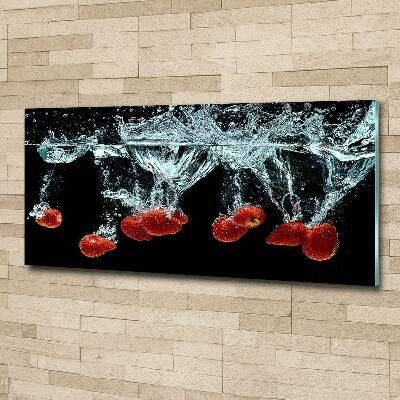 Tableau en verre Fraises sous l'eau