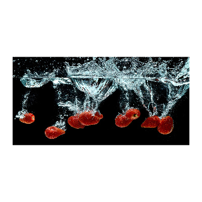 Tableau en verre Fraises sous l'eau