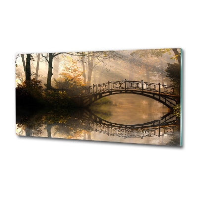 Tableau verre imprimé Vieux pont en automne