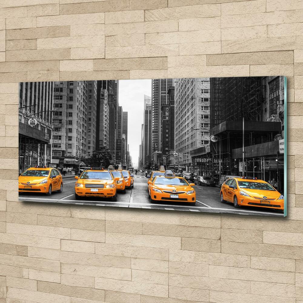 Tableau en verre Taxis New York