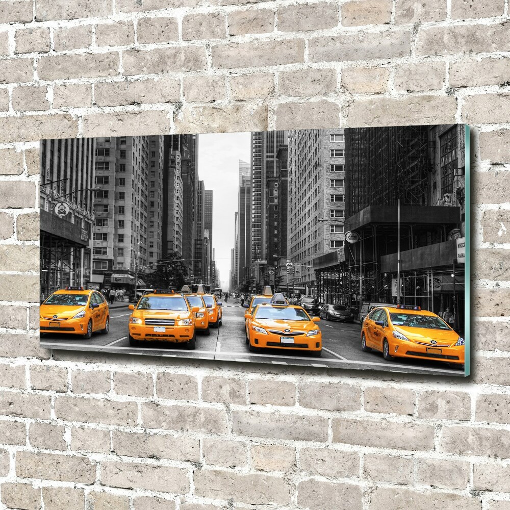 Tableau en verre Taxis New York