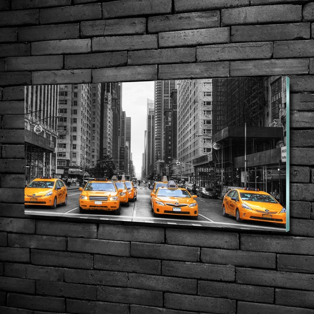 Tableau en verre Taxis New York