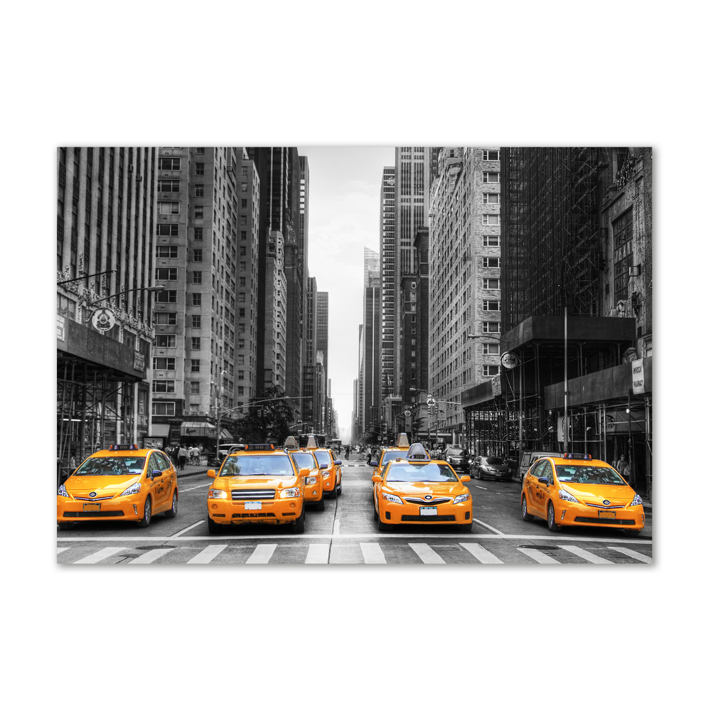 Tableau en verre Taxis New York