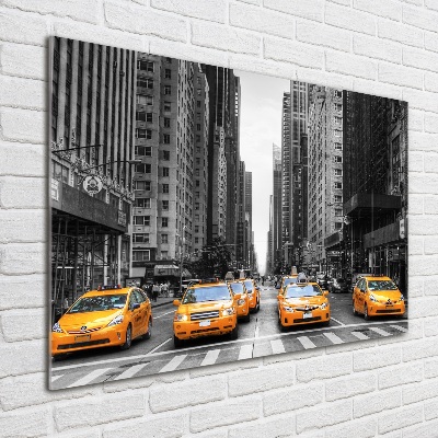 Tableau en verre Taxis New York