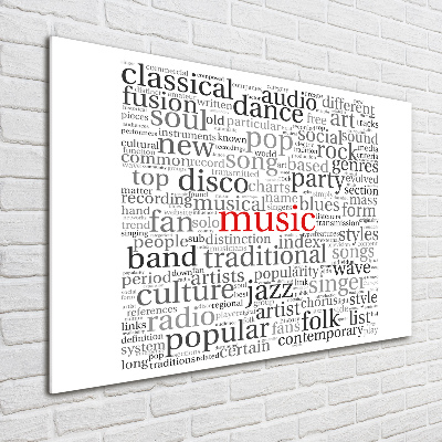 Tableau verre imprimé Genres musicaux